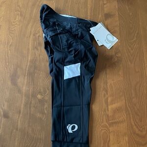 Pearl Izumi Black and White Cycling Capri Length 3/4 Tights with Chamois